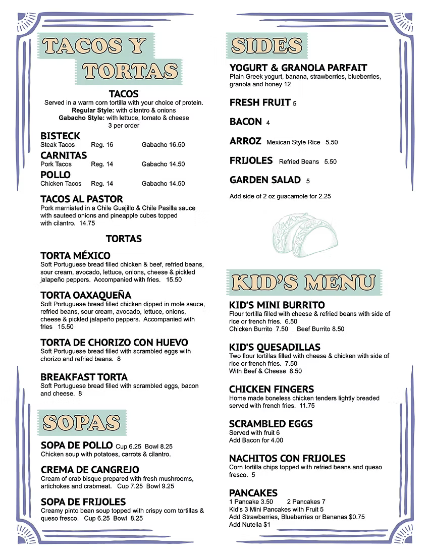 Lunch Menu